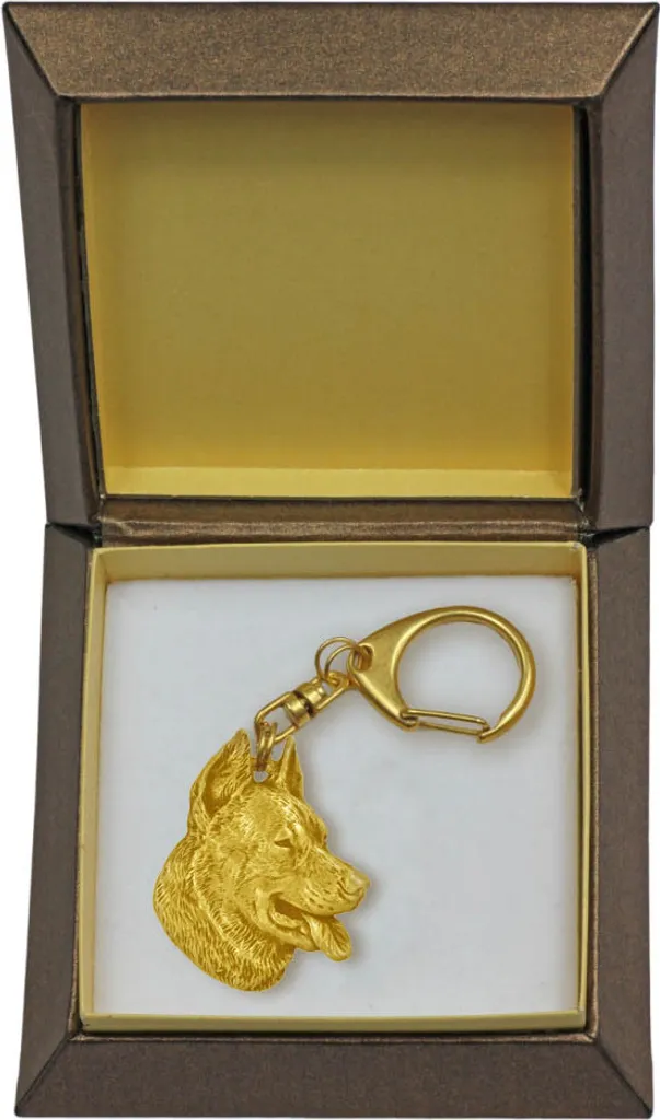 Art-Dog Beauceron Oro: Il Miglior Set Collana e Portachiavi in Regalo