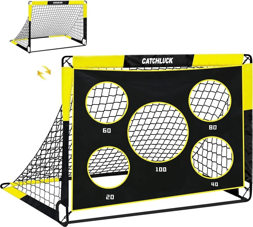 Mini Cage de Foot Jardin pour Enfant : Kit Complet d'Entraînement Jaune