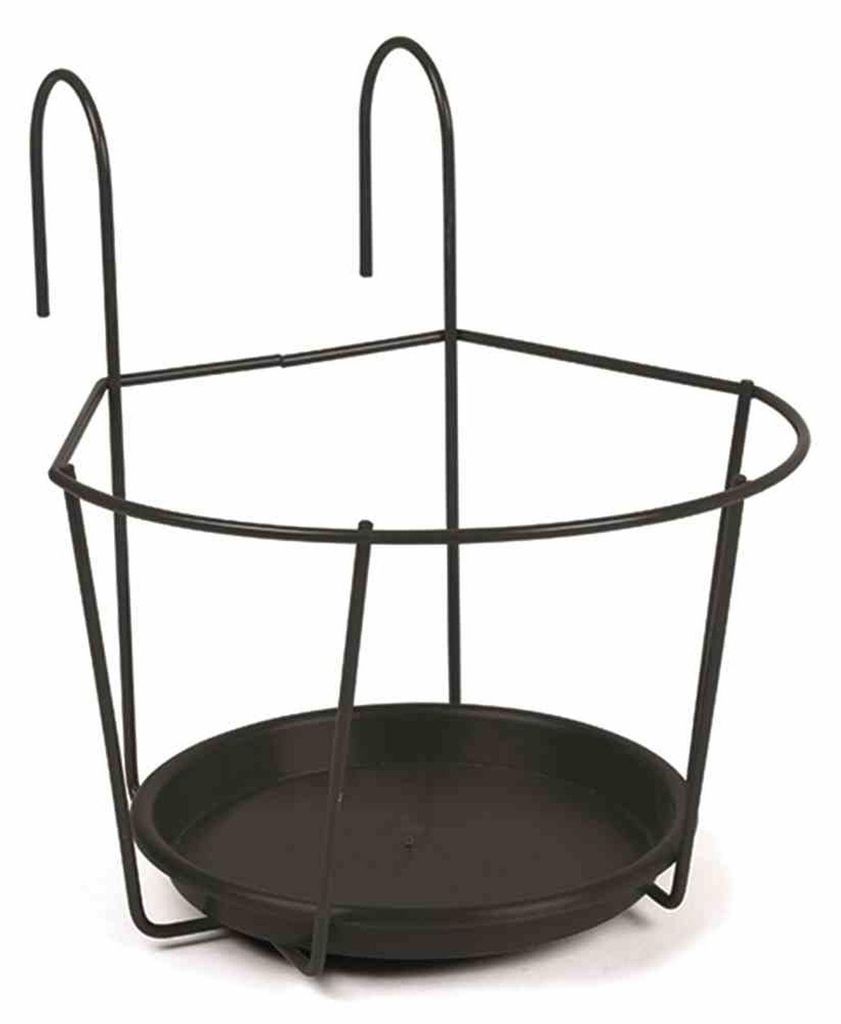 Support de pot de fleurs noir Ø 22 cm à suspendre Image du produit 