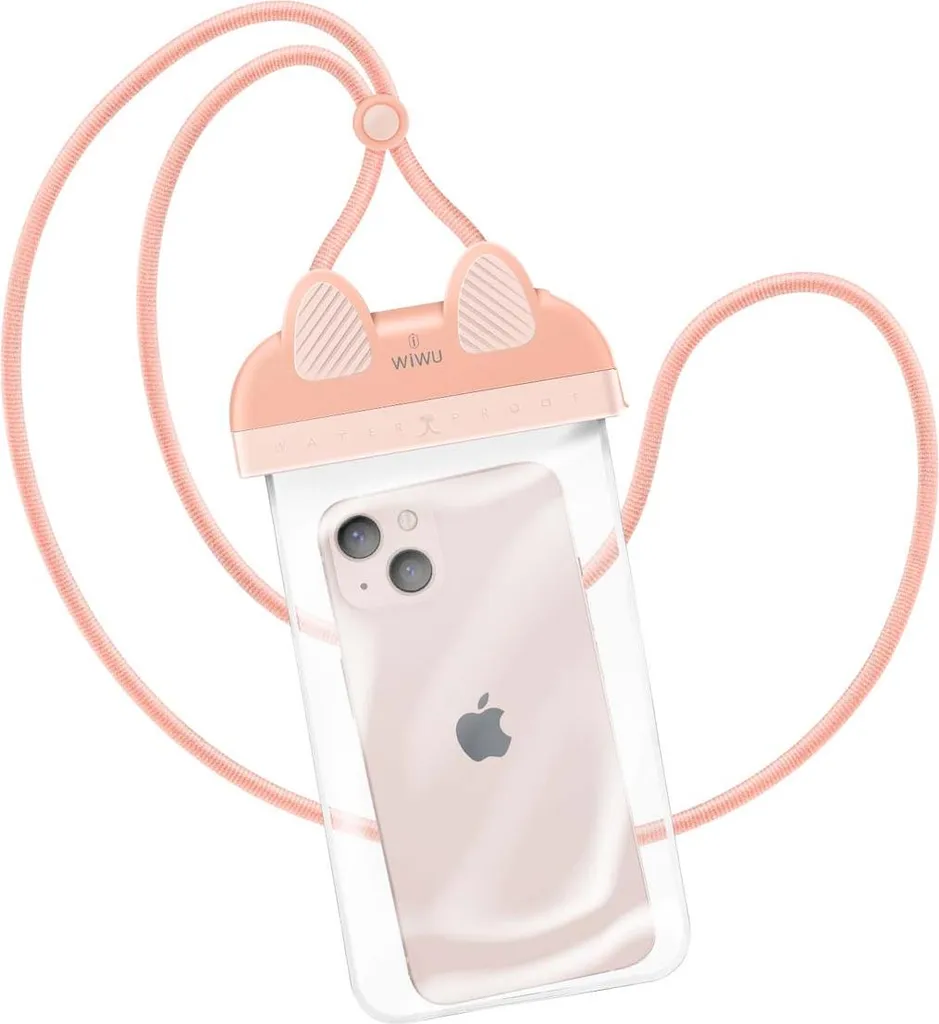WiWU Custodia Impermeabile IPX8 Rosa 7" - Cover Subacquea per Sportivi