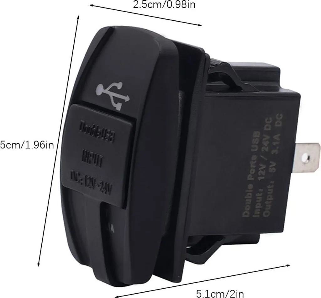 Adattatore USB 5V 3.1A per Moto e Auto 12-24V con Cover Dustproof