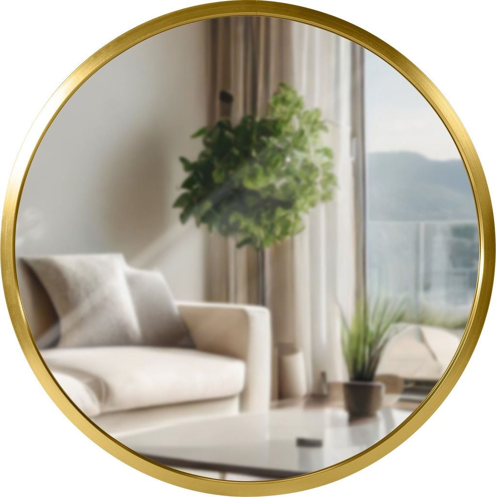 CLP Wandspiegel Elsie rund in 4 Größen, für Wohnzimmer, Schlafzimmer oder Bad,S gold glanz