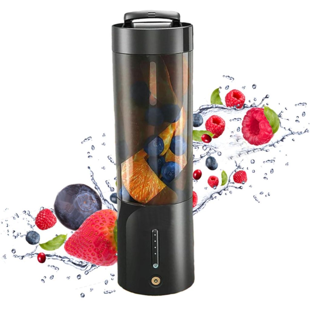 Tekoo Akku-Smoothie-Maker Tragbarer Standmixer 4000mAh Akku & 6 Edelstahl-Klingen, BPA-frei