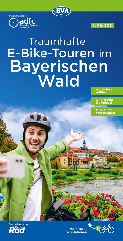 BVA ADFC Regionalkarte Traumhafte E-Bike-Touren im Bayerischen Wald 1:75.000