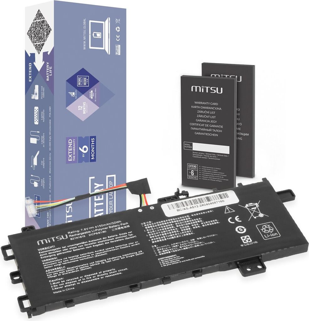 B21N1818 Akku für Asus Vivobook 15 A512 R512 X512