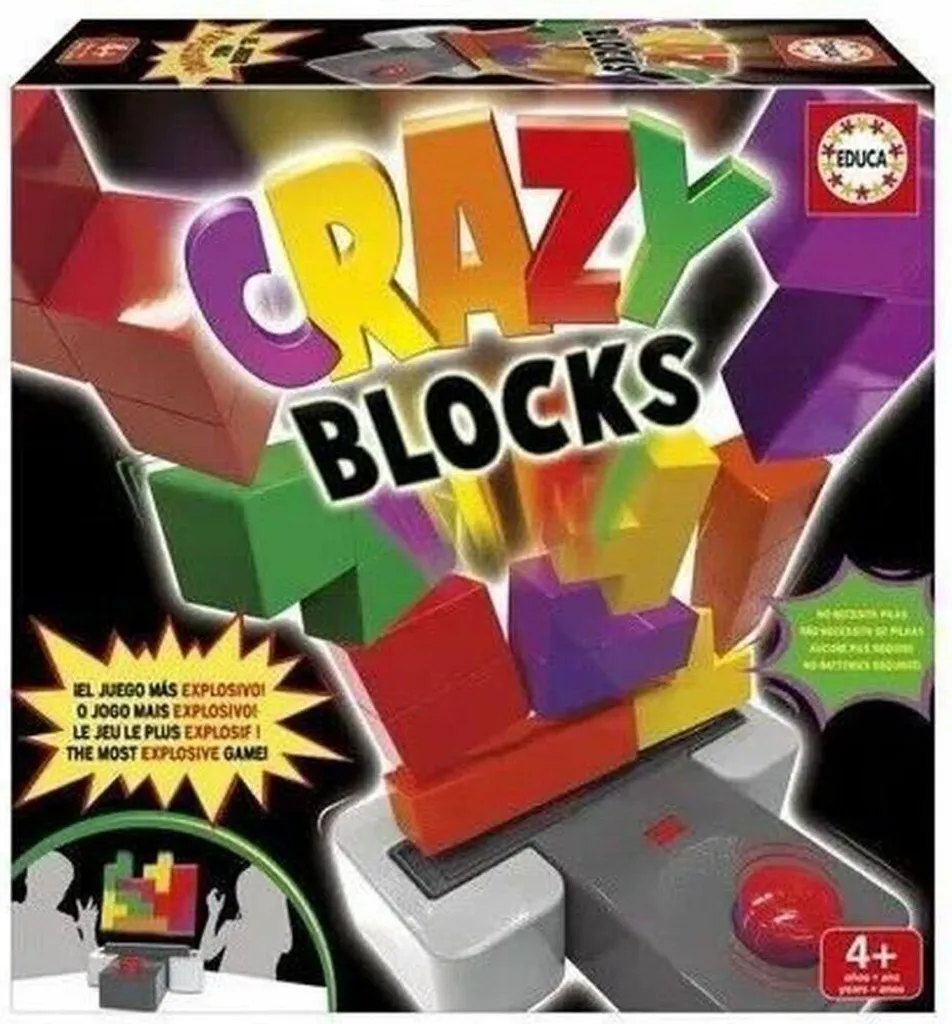 Jeu de Construction Crazy Blocks Educa Multicolore pour l'Éveil Créatif