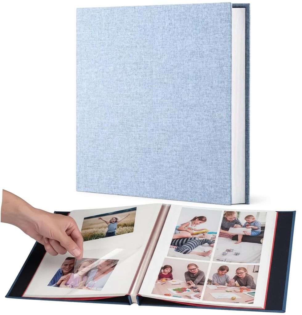 Fotoalbum 40 Selbstklebende Seiten 28X27 Cm Leinen Premium Scrapbook