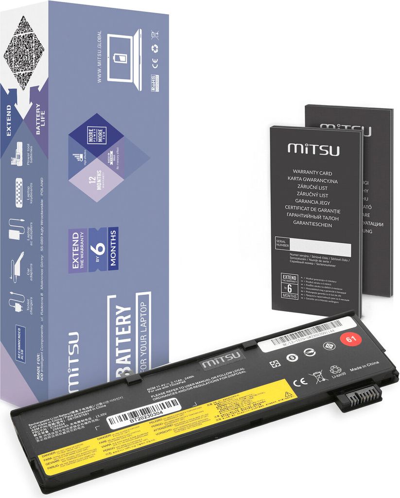 Mitsu Lenovo Thinkpad T470 T570 SB10K97582 Zdjęcie produktu 