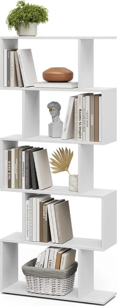 Meuble de rangement 5 compartiments Vicco Levio Blanc haute qualité 164cm