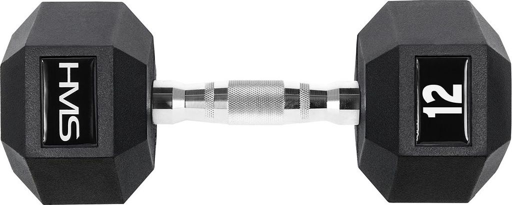 HMS Fitness HEX PRO 12, mancuerna hexagonal con peso fijo, Imagen del producto 