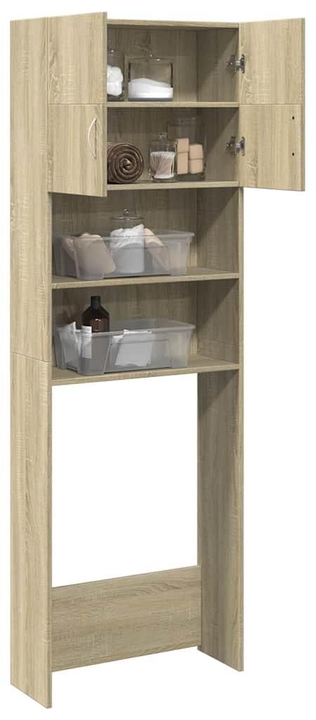 vidaXL Skriňa na práčku Sonoma Oak 64x25,5x190 cm odvodený Obrázok produktu 