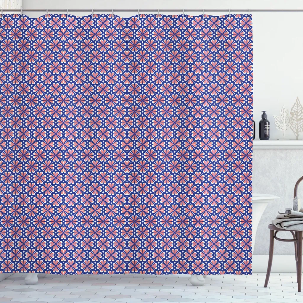 Tenda da Doccia ABAKUHAUS Nostalgic Petals 175x180cm Impermeabile