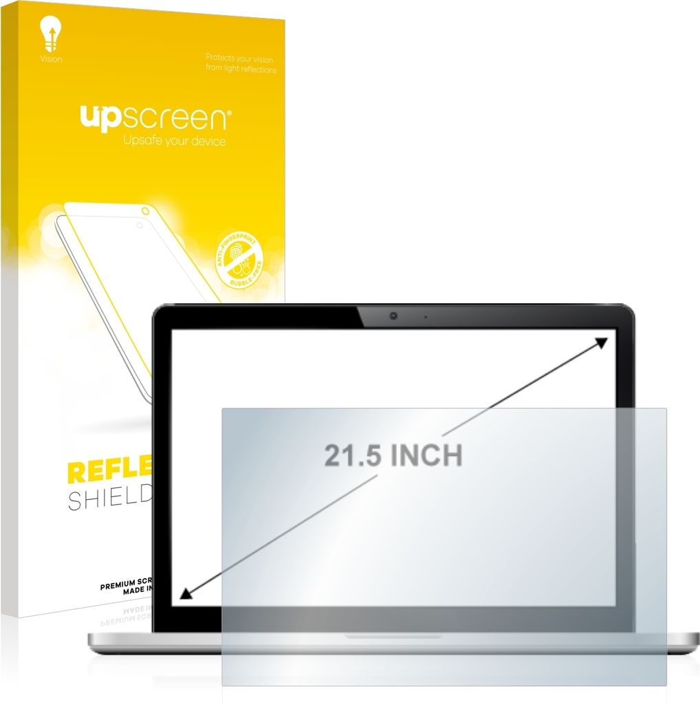 upscreen Schutzfolie für Notebooks mit 54.6 cm (21.5 Zoll) Displays 477 x 268 mm Displayschutz Displayschutzfolie Folie Matt Entspiegelungsfolie