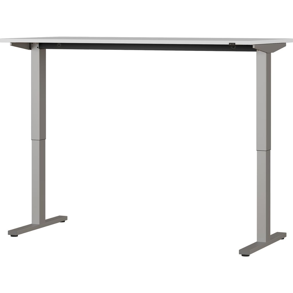 bümö Home Andratx Schreibtisch elektrisch - Größe: 160 x 80 cm, Optik: Lichtgrau/Silber