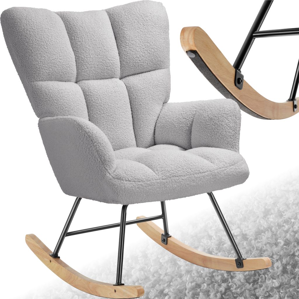 tectake® Schaukelstuhl Torve 68 x 96 x 97 cm, Belastbarkeit Produktbild 