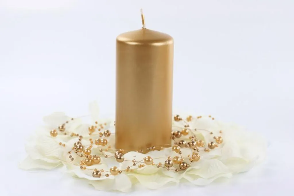 Set 6 Candele Pilastro Rosé Gold 120x60mm | Decorazioni Eventi Luxury