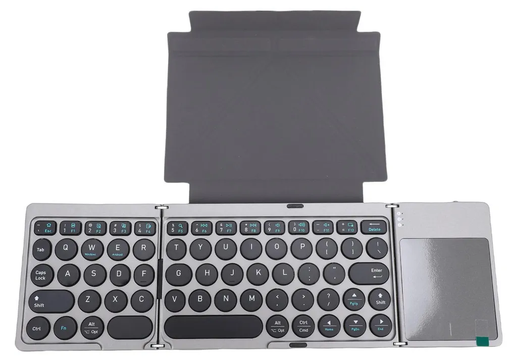Clavier Pliable pour Tablette et Smartphone avec Touchpad Intégré Noir