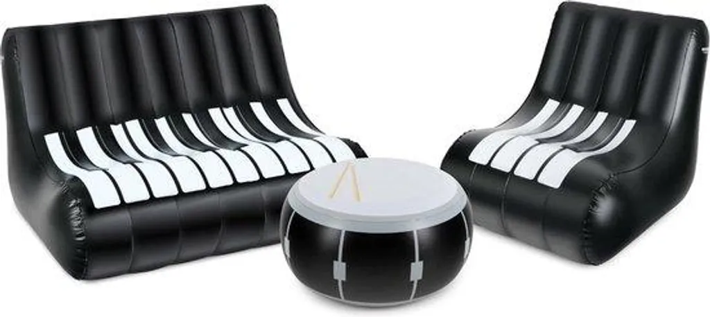 Sièges gonflables de type lounge ergonomiques avec revêtement velours doux