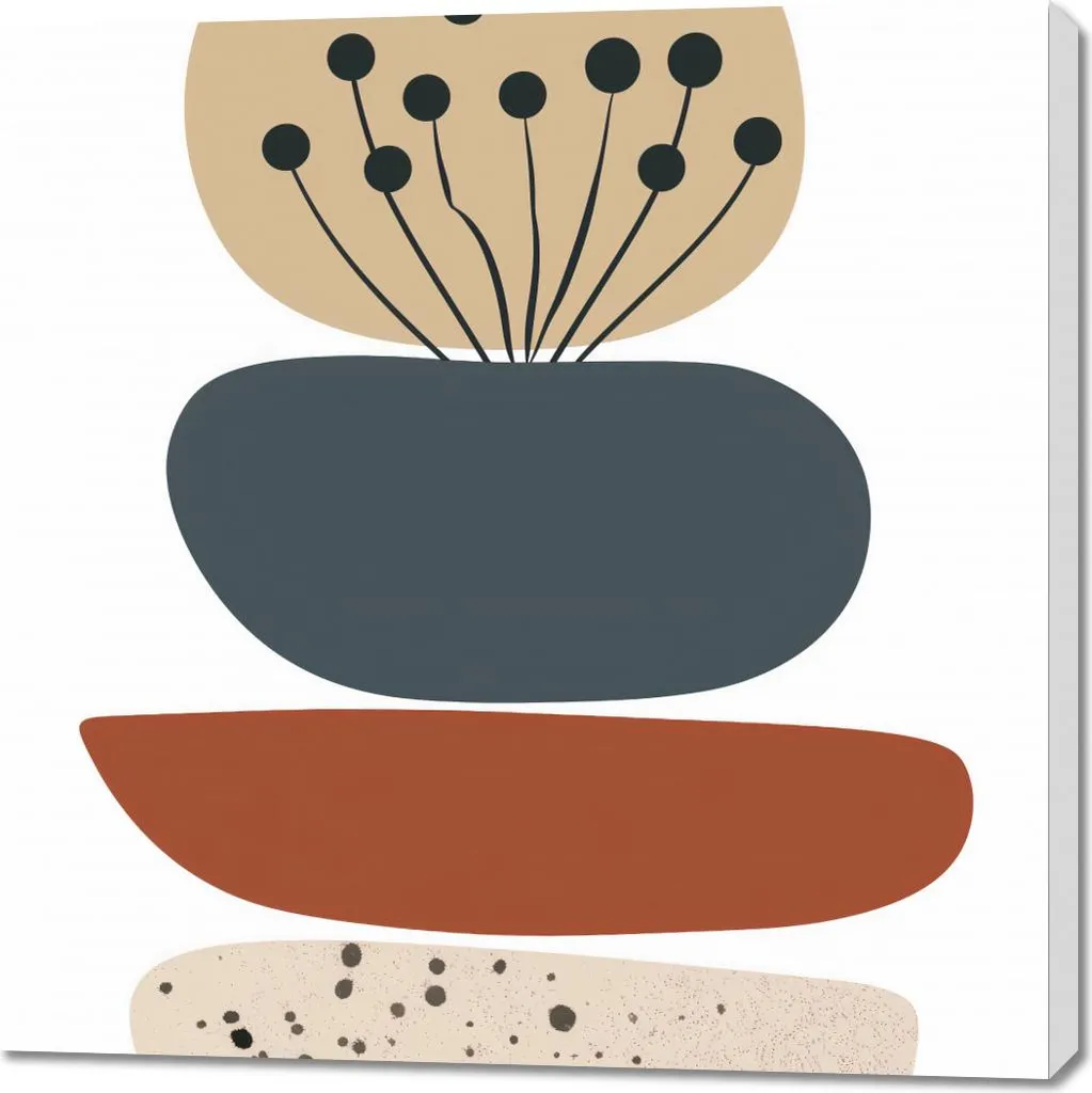 Quadro 100x100 cm Composizione organica