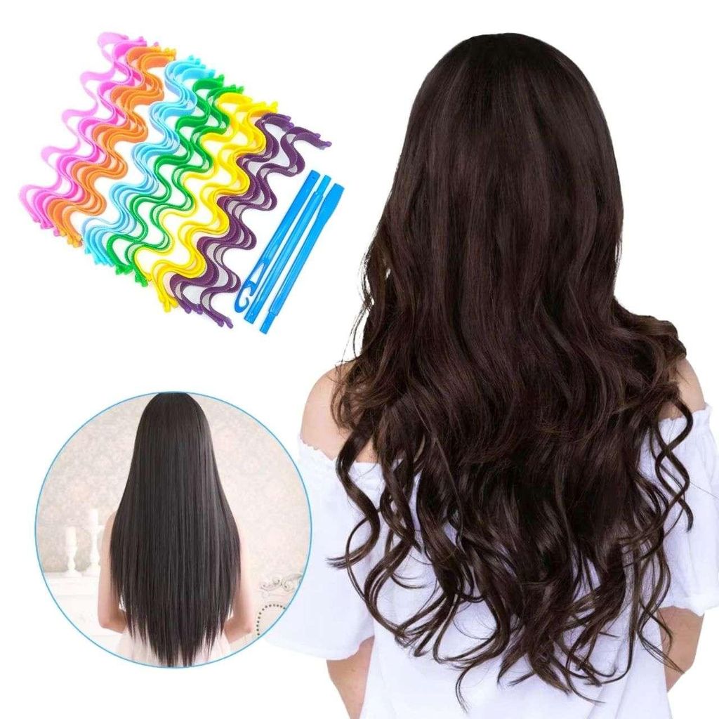 Lockenwickler Spiralen ohne Hitze (12 Stück), Set für natürliche Locken, schonendes Haarstyling ohne Schäden - Spiraly