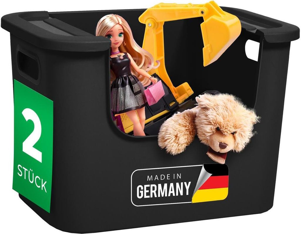 Novaliv 2x Aufbewahrungsbox Bad Organizer Kleiderschrank Schubladen Ordnungssystem Schwarz Wohnmobil Schrank Organizer Box Badezimmer organizer & K...