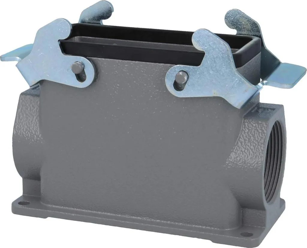 Base Alta HARTING Han 16B 2xPG29 Laterale con 2 Staffe