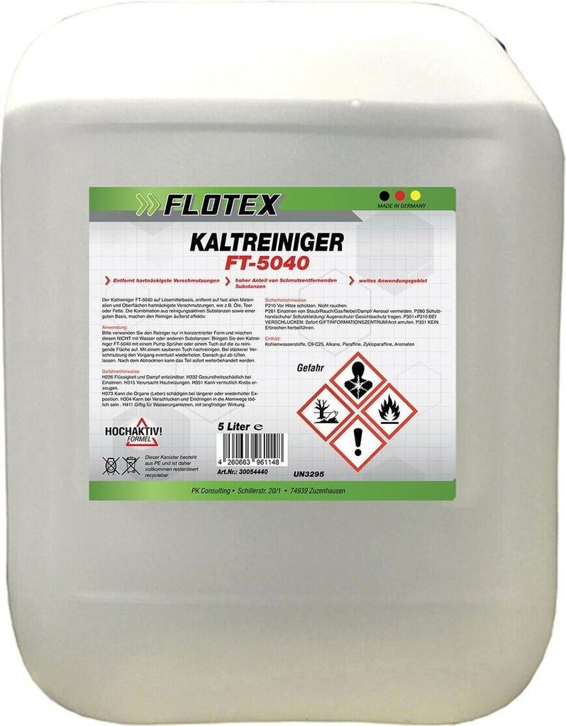 Flotex Kaltreiniger 5L Teilereiniger Motorreiniger Produktbild 