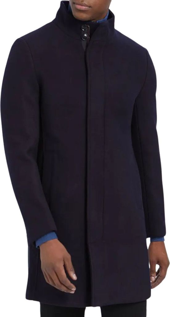 Gianni Feraud Therapy Herren Wollmantel marineblau Übergangsmantel S