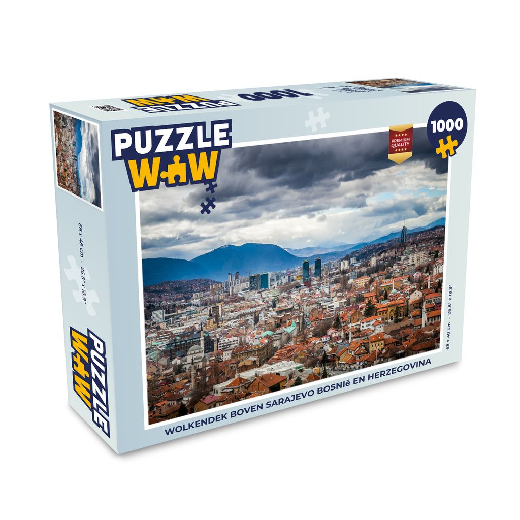 MuchoWow Puzzle 1000 Teile Wolkendecke über Sarajevo Bosnien und Herzegowina - Erwachsene - Rätsel