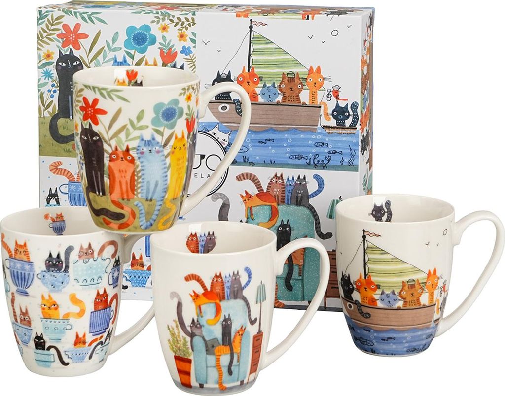 DUO | Pohár - Porcelánový pohár - 4 x 360 ml - Súprava 4 Obrázok produktu 