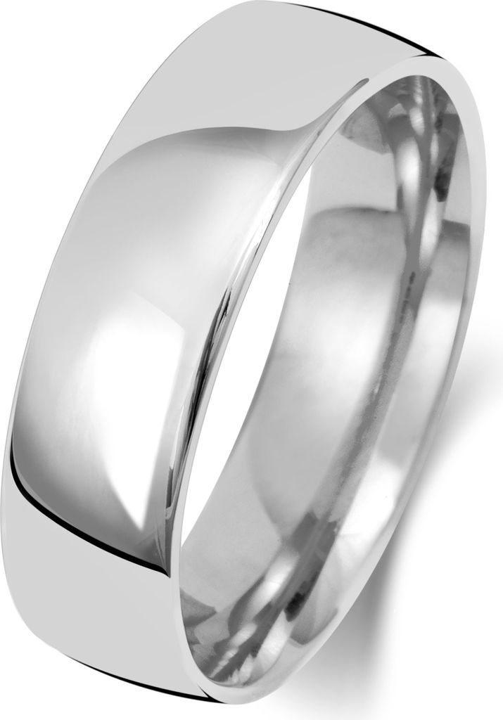 Platin 950 6mm Slight Court Form Herren/Damen - Trauring/Ehering/Hochzeitsring, 59 (18.8); TRS15127PT950RSR