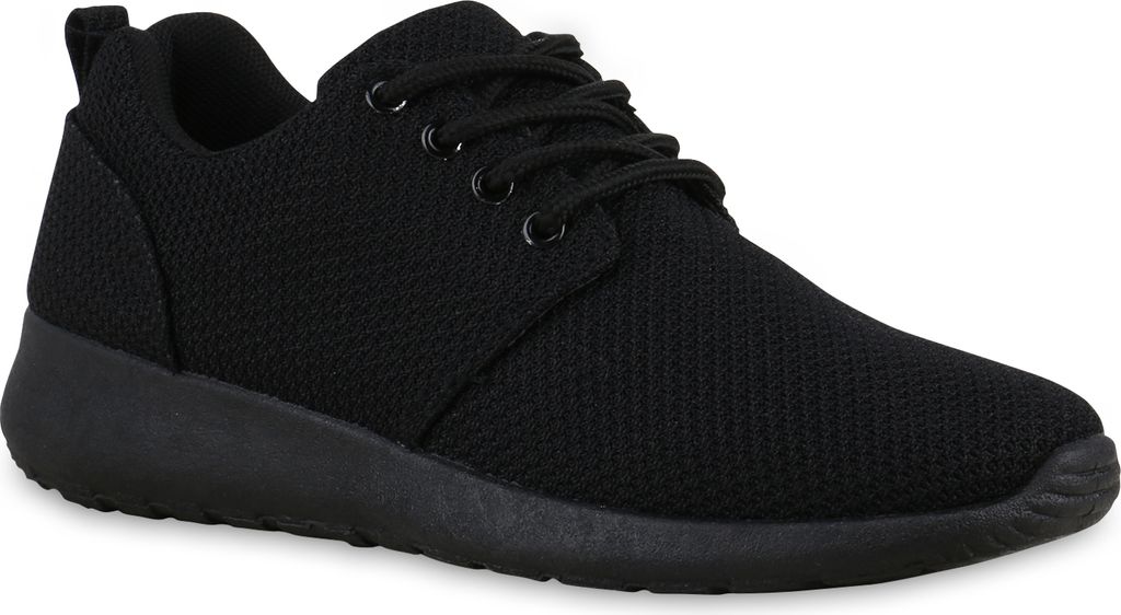 Mytrendshoe Damen Sportschuhe Laufschuhe Runners Sneakers Schuhe 814755, Farbe: Schwarz Schwarz, Größe: 42