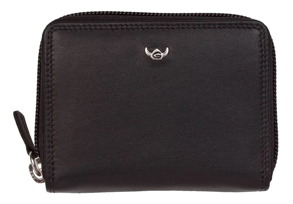 Porte-carte de Crédit en Cuir Noir Polo Golden Head Anti-Piratage RFID