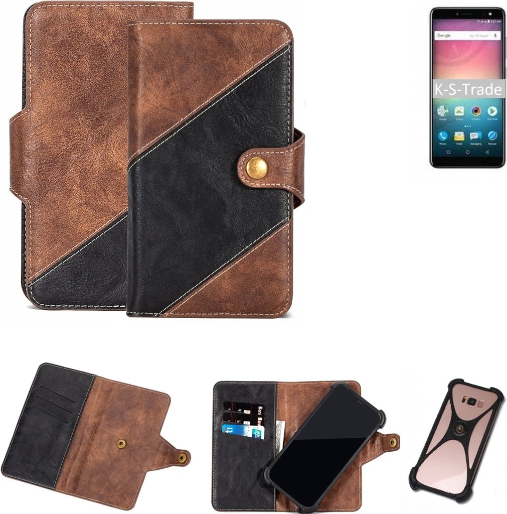 K-S-Trade Handy Hülle Schutz Hülle Schutzhülle Bookstyle Case kompatibel mit Allview V3 Viper Handy Cover Hülle Schutztasche 1x