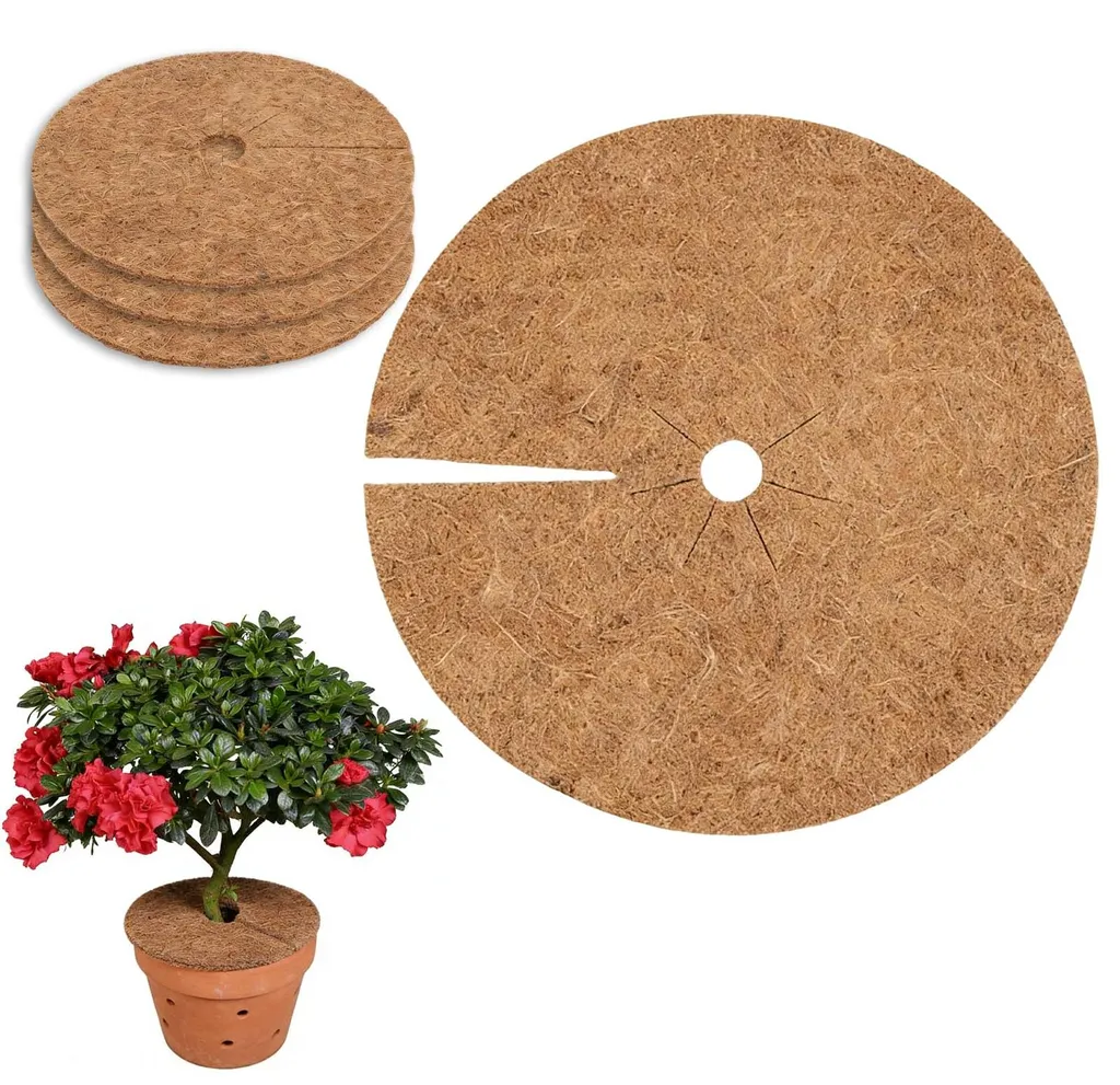 Protection racines pour plantes en pot : 4 tapis coco 20 cm tout usage
