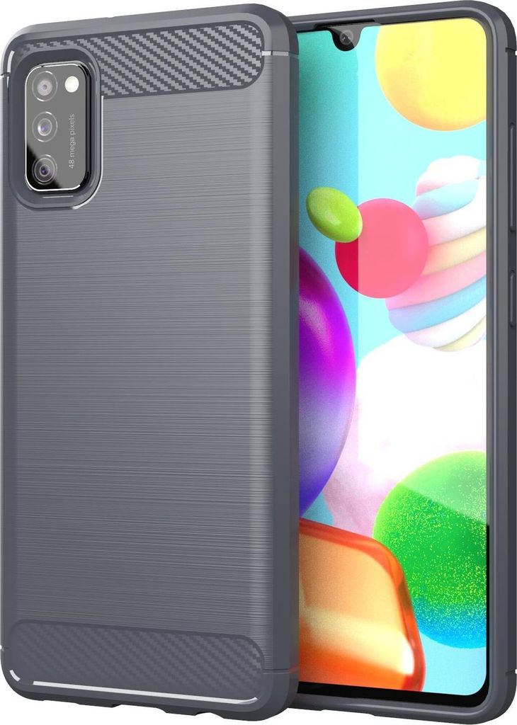 Cadorabo Hülle für Samsung Galaxy A41 in Grau Schutzhülle TPU Case Cover Etui Handyhülle