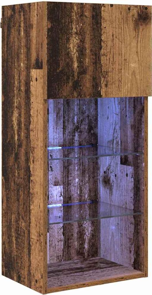 Wandmontierter TV-Schrank Altholz 40,5 x 30 x 90 cm