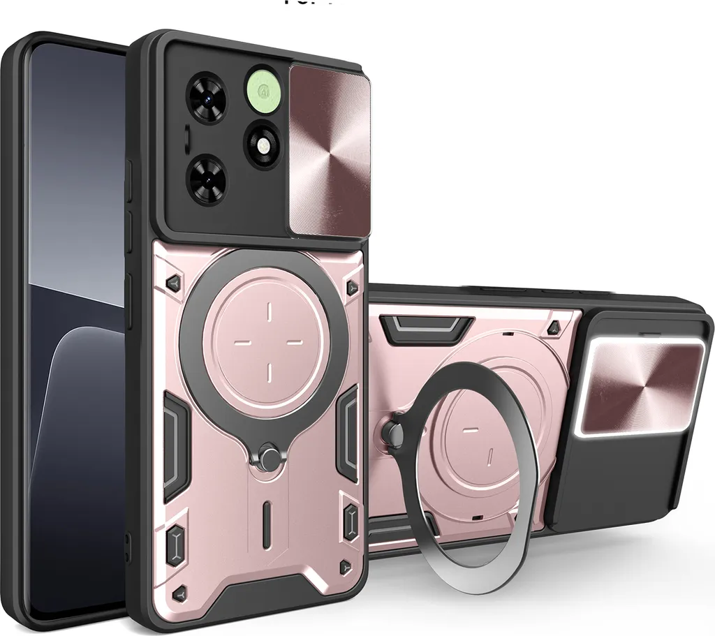 Custodia Rosa Tecno Spark Go 2024: Stile Rugged e Massima Sicurezza