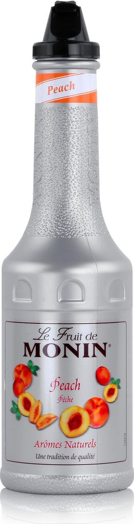 Monin Fruchtpüree Mix Peach Pfirsich 1L für Cocktails Milchshakes (1er Pack)