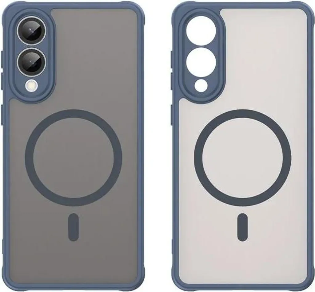 Custodia MagSafe per Samsung Galaxy S25 Edge - Cover posteriore Phonesta AirFrost Semi-Trasparente - Blu opaco - 7