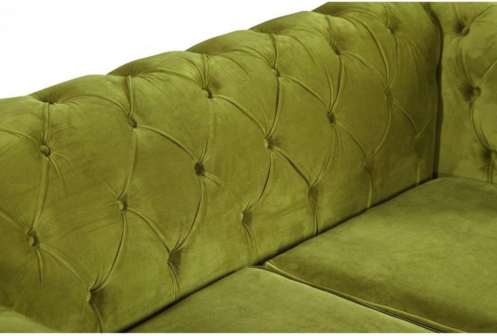 Chesterfield Schlafsofa 2 Sitzer Sofa Bettfunktion Couch Produktbild 