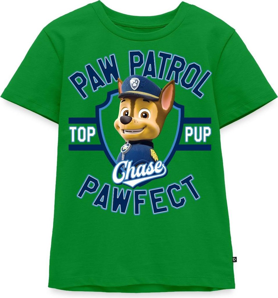 Spreadshirt Paw Patrol Chase Pawfect Kinder Premium T-Shirt, 122/128 (6 Jahre), Grün