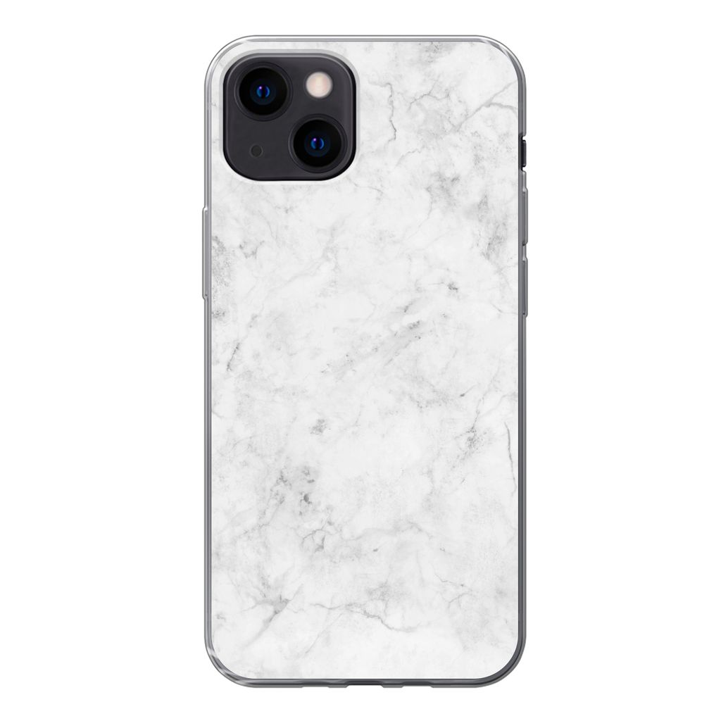 MuchoWow Handyhülle Schutzhülle Hülle für iPhone 13 mini Marmor - Muster - Luxus Silikon Softcase Handy Hülle - Softcase