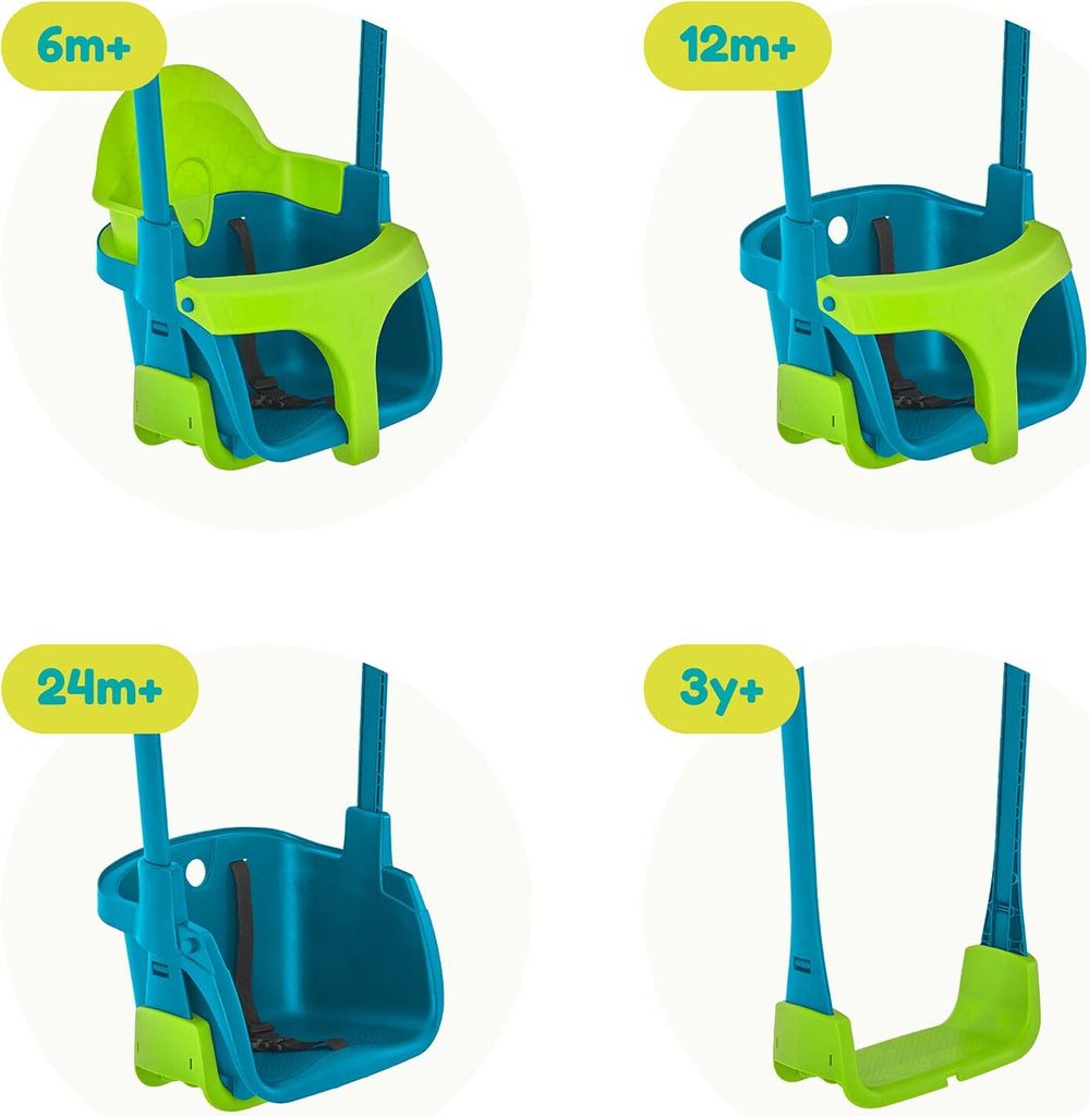 4-in-1 Baby Chair - TP TOYS - QUADPOD - Blue Productafbeelding 
