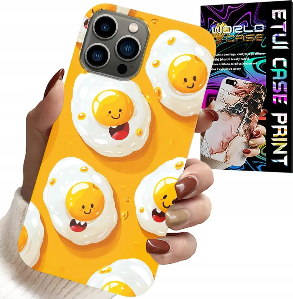 Set Protezione iPhone 13 Pro Max: Cover Uova Sorridenti + Pellicola 9H