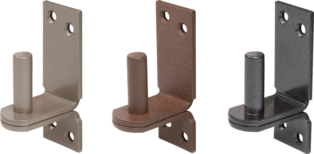 Gond de Fixation DURAVIS RAL 1035 Axe 16mm Plaque 113x40mm Alberts - 6x