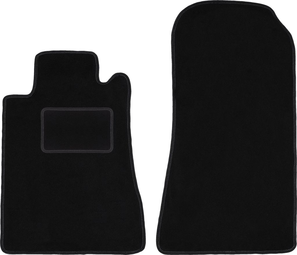 Velours-Fußmatten Vorne passend für Mercedes CL W140 (Coupe, Bj. 1991-1998) – schwarz, passgenau, mit Befestigungen set 2 Stk. - STANDARD