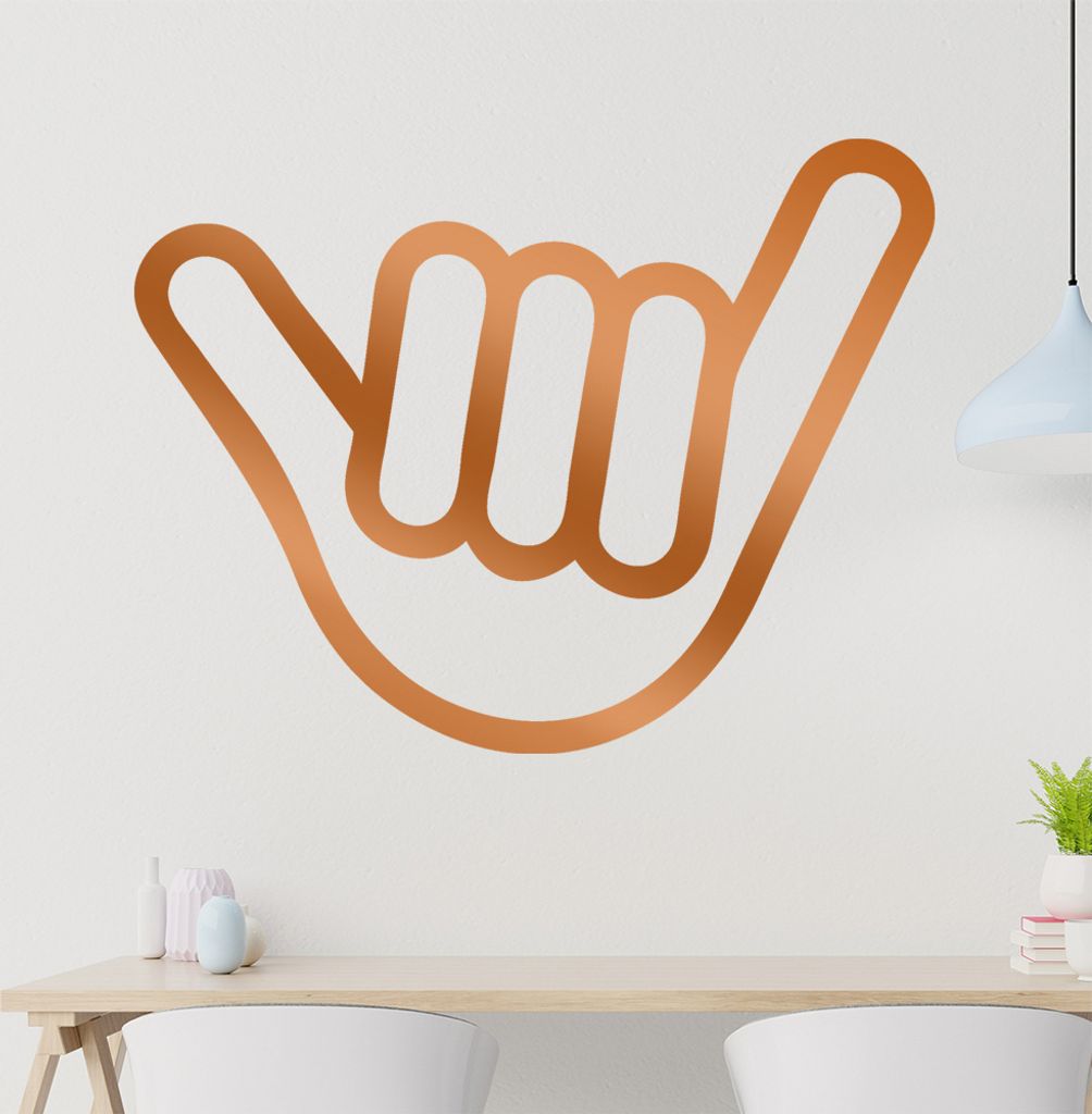 Hang Loose Wandtattoo in 6 Größen - Wandaufkleber Wall Sticker - Dekoration, Küche, Wohnzimmer, Schlafzimmer, Badezimmer
