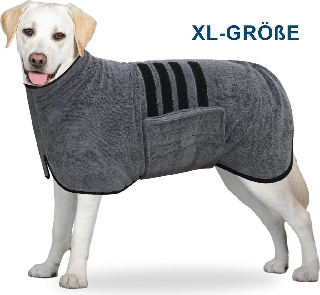 OKWISH Hundemäntel, Mikrofaser Haustier-Bademantel Schnell trocknend, Saugfähiger, leichter Bademantel für Hunde, Einfach anzuziehen, Ideal für...