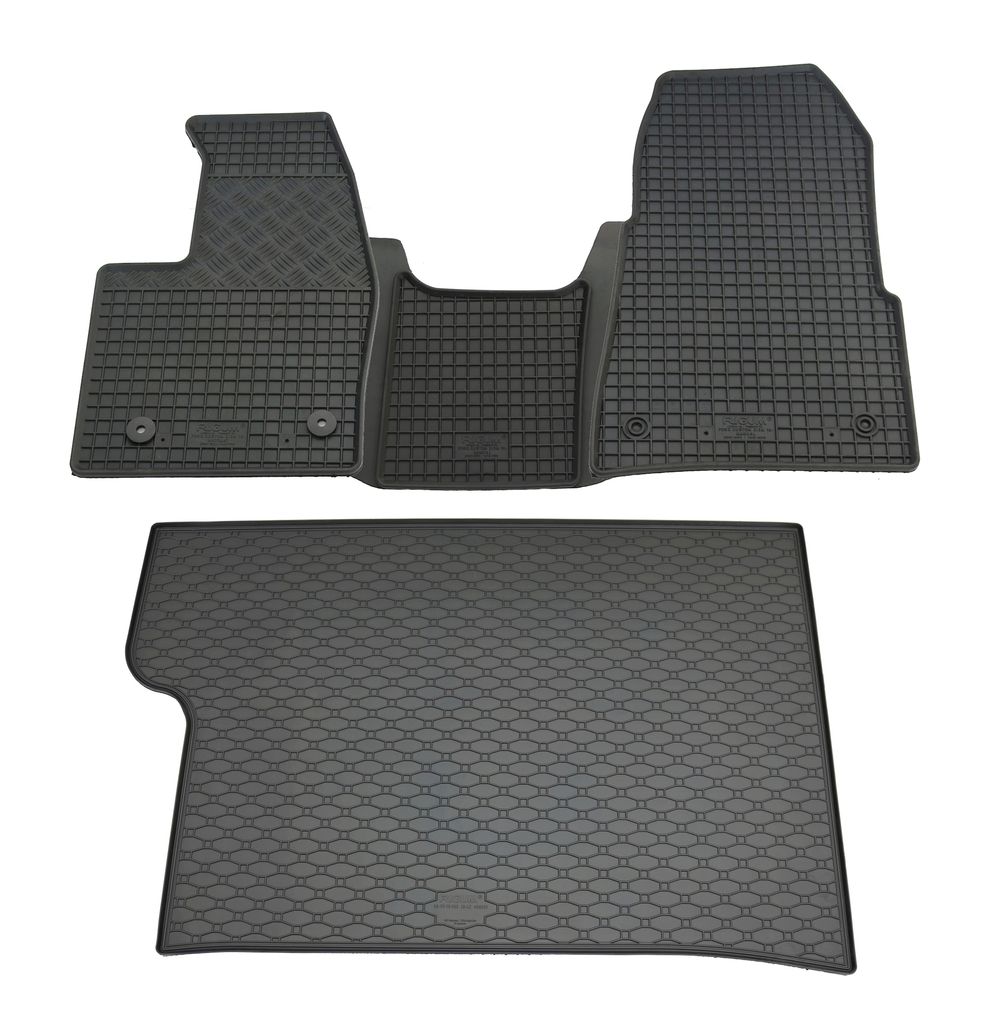 Rigum Gummi Fußmatten + Kofferraumwanne im Set für Ford Tourneo Custom